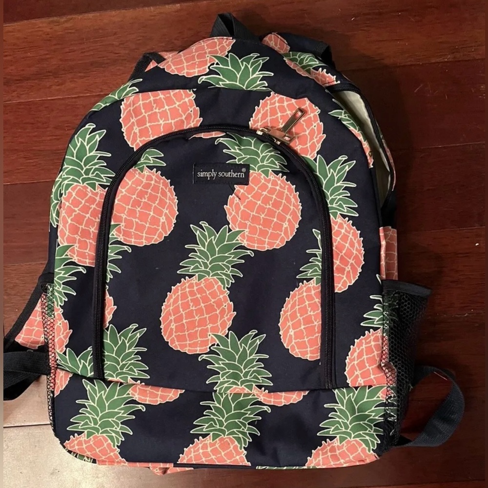 Simply Southern Backpack In retired navy blue pineapple pattern!